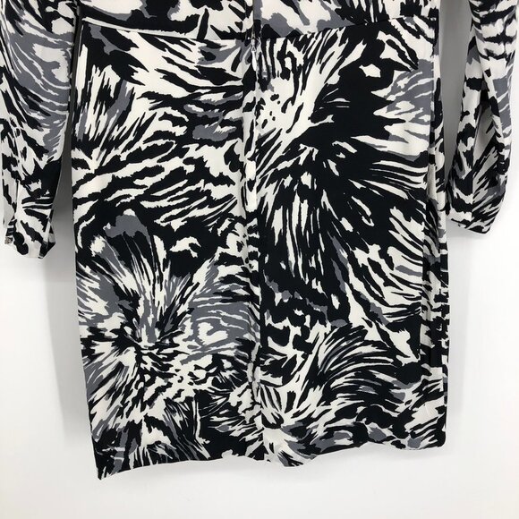 NWT Adam By Adam Lippes Women’s Black & White LS Printed Sheath Mini Dress  0 - Picture 12 of 16